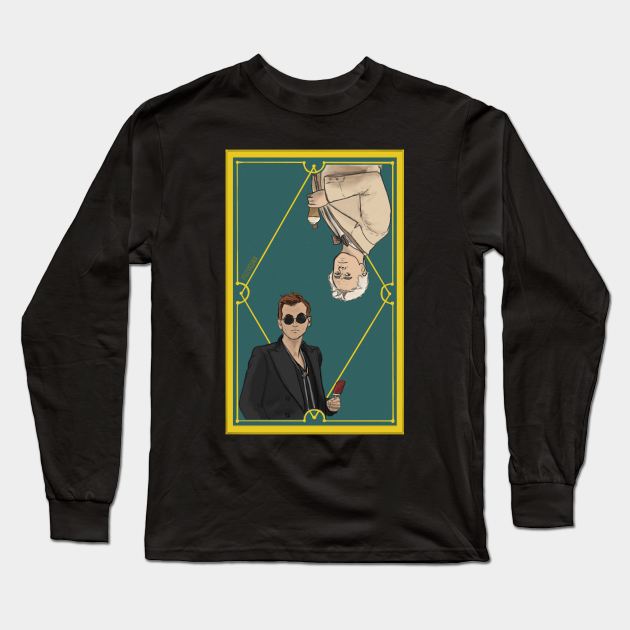 Ineffable Husbands Tarot Card version 2 Long Sleeve T-Shirt by itsleviosara